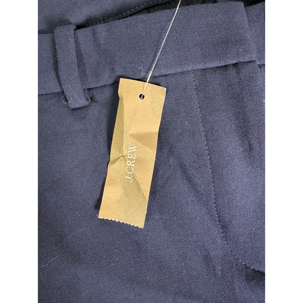 J.Crew Womens Kaya Straight Leg Dress Pants 2 Navy Blue Carreman Fabric - Picture 3 of 11